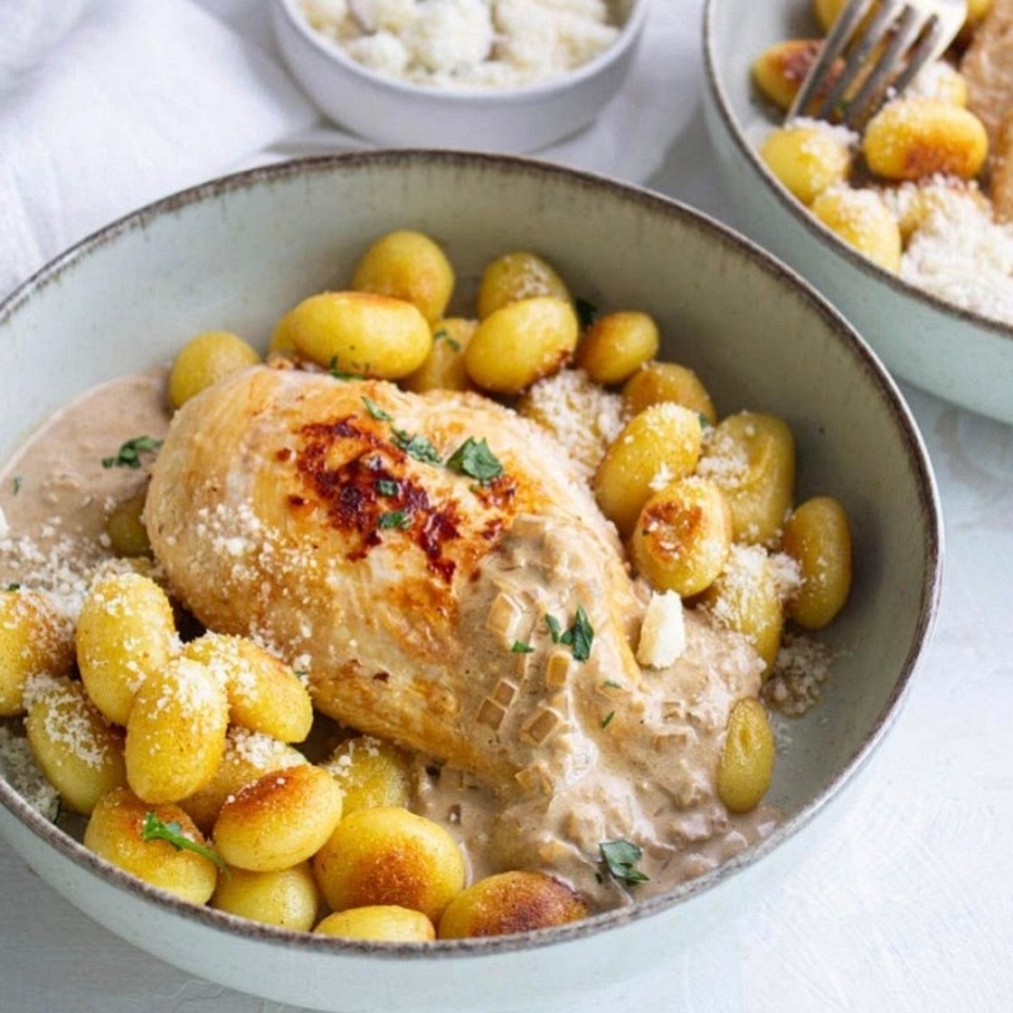 Gnocchi poulet chevre miel