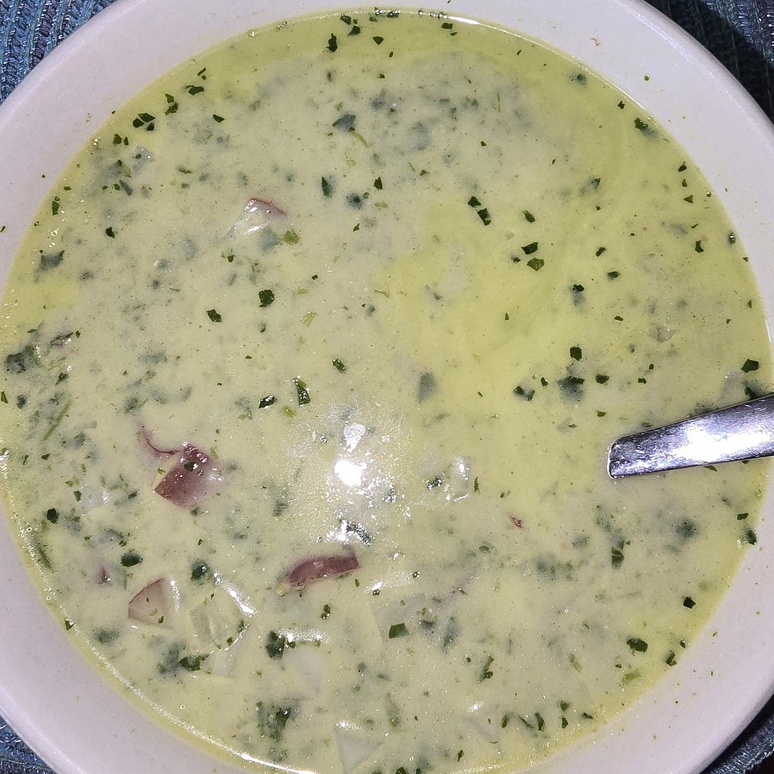 Potato, Leek & Spinach Soup