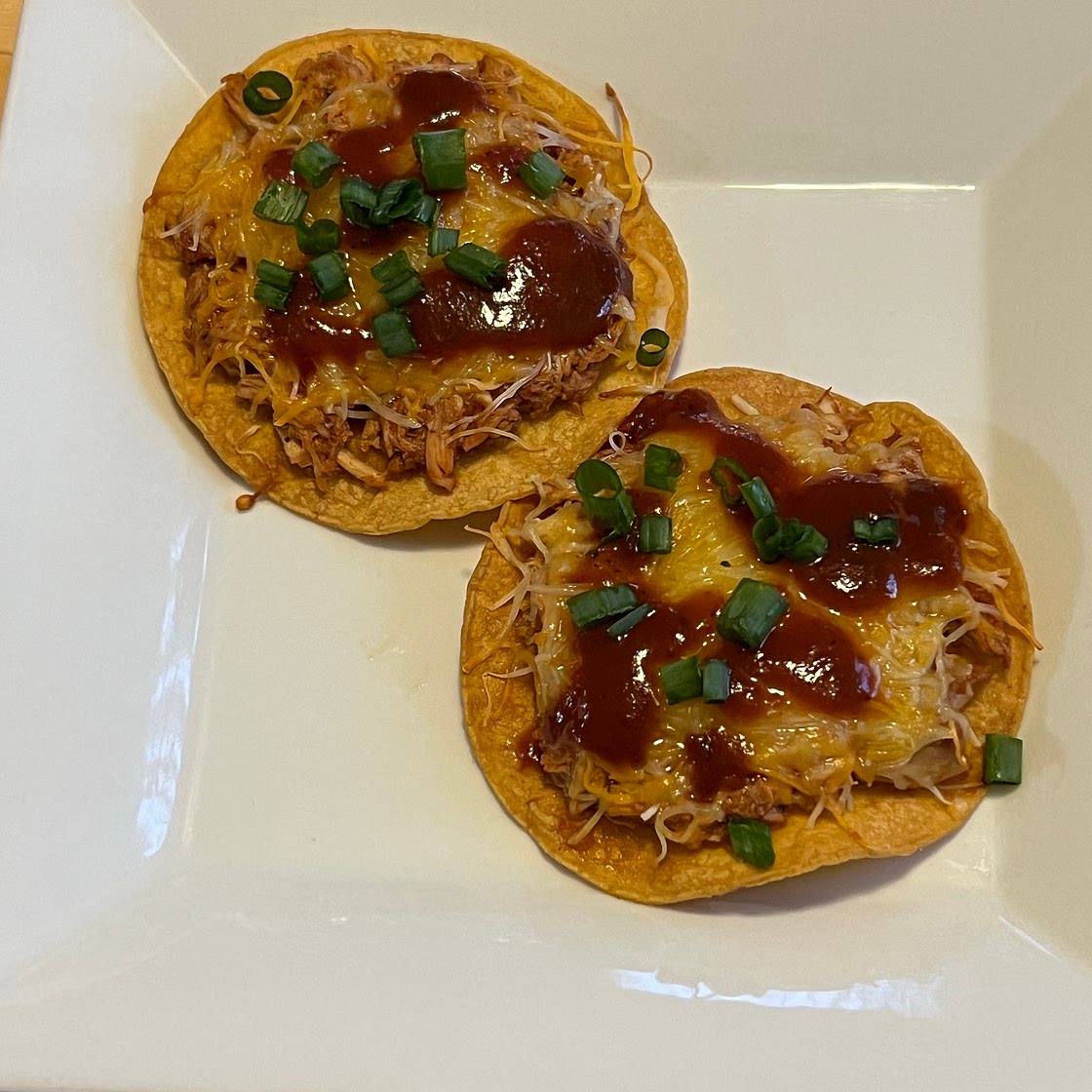Easy BBQ Chicken Tostadas