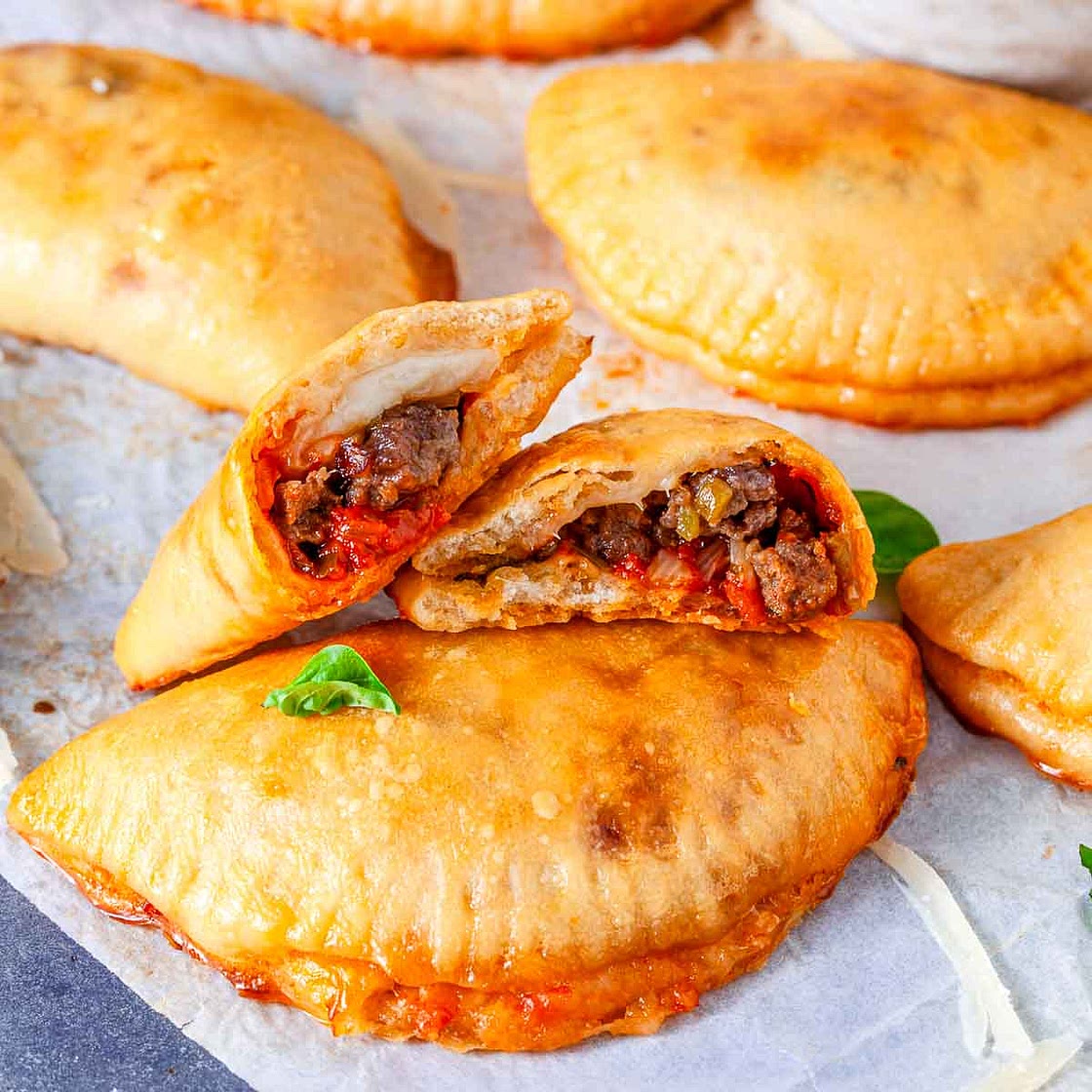 Sausage Stuffed Pizza Pockets