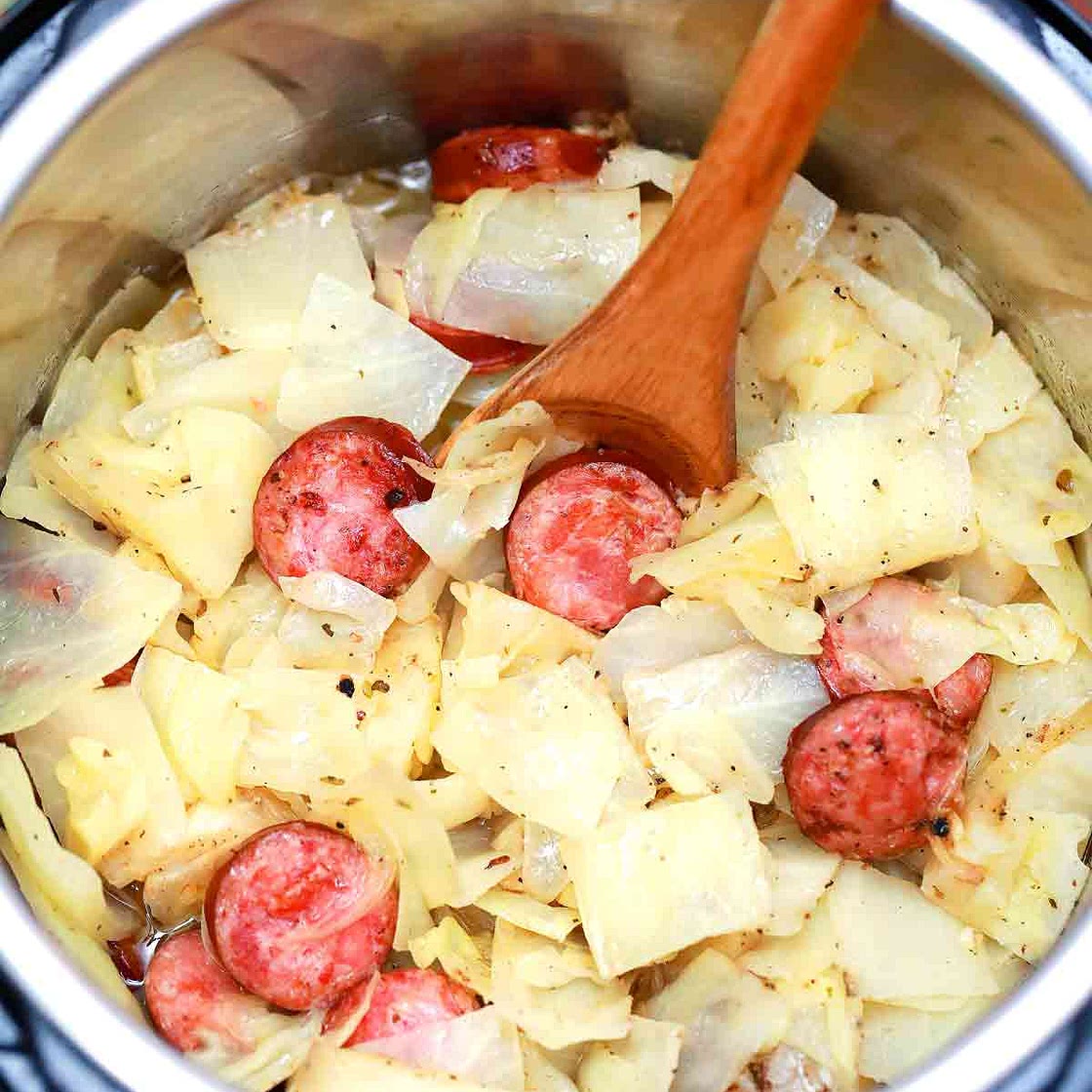 Instant Pot Cabbage and Sausage