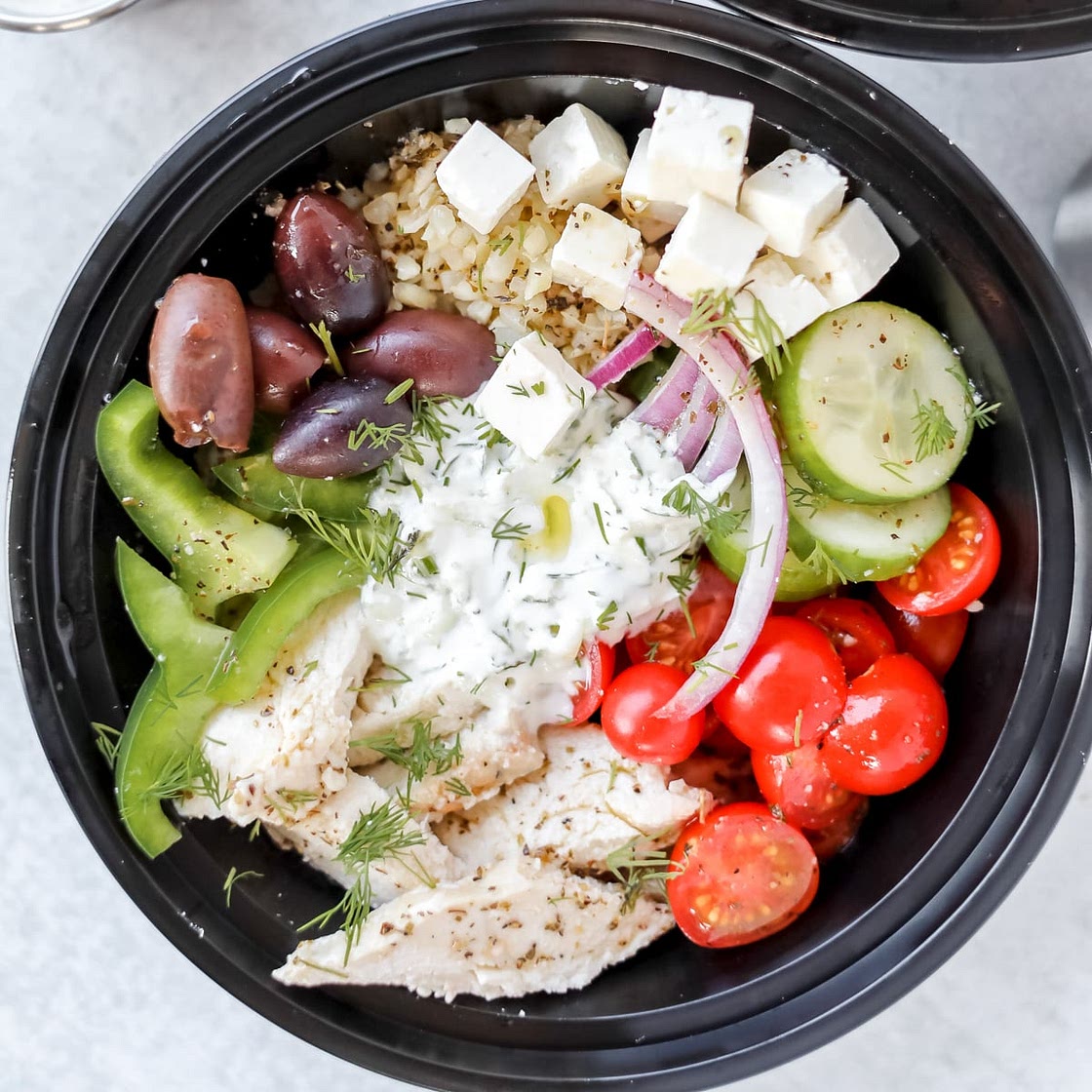 Greek Salad Bowl with Chicken