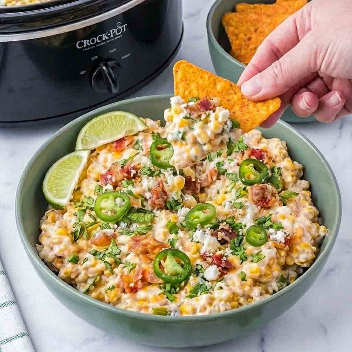 Crockpot Mexican Street Corn Dip