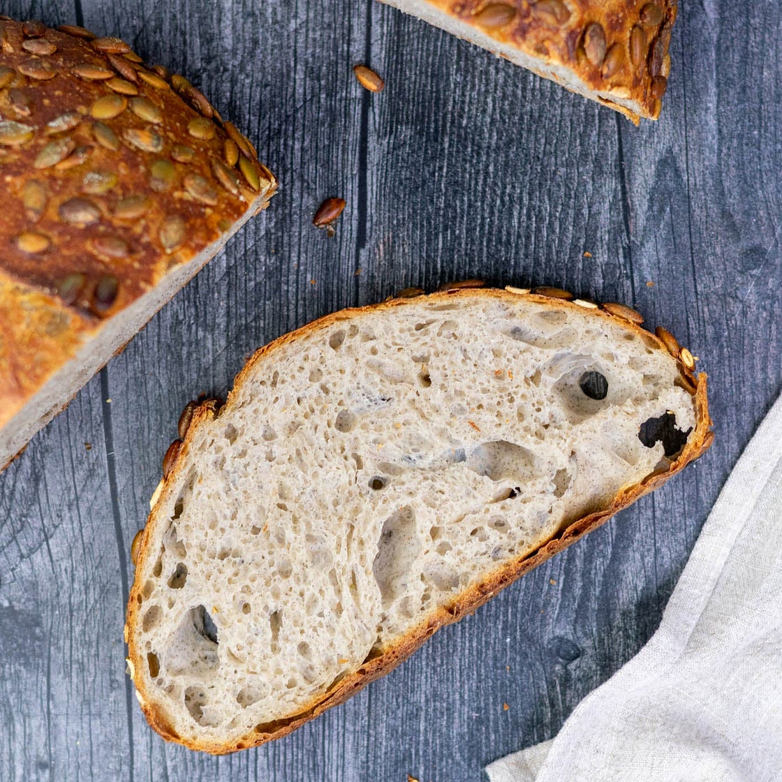 Buckwheat Sourdough with Pumpkin Seeds