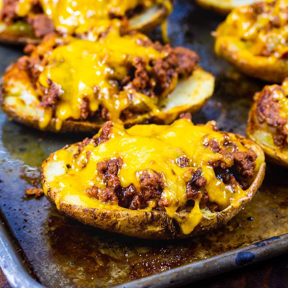 Sloppy Joe Potato Skins