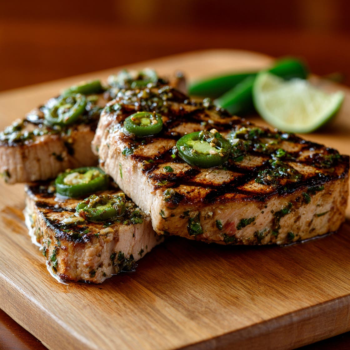 Grilled Jalapeno Tuna Steaks