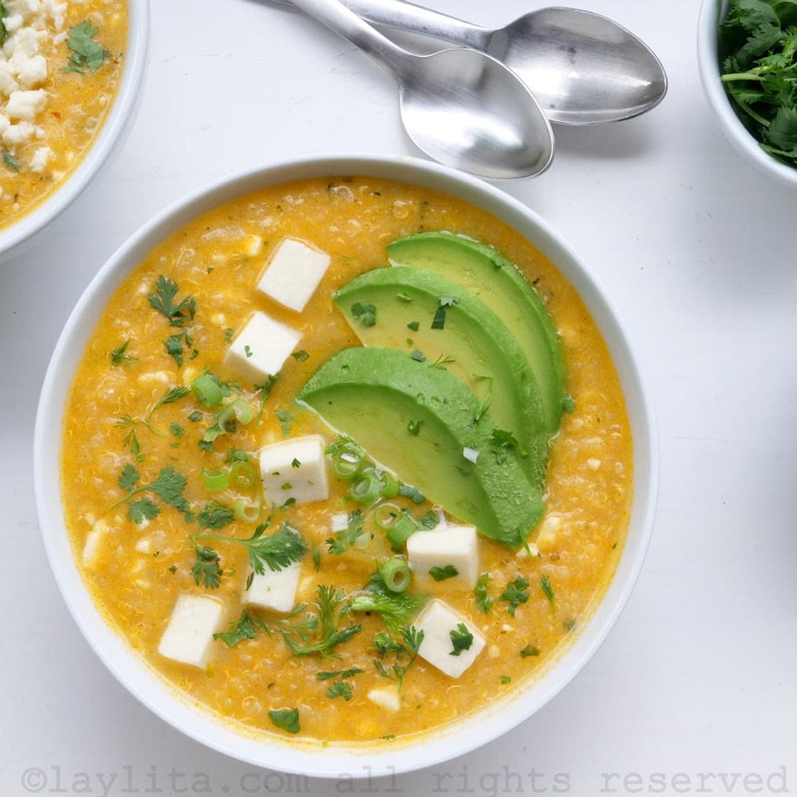 Quinoa and cheese soup
