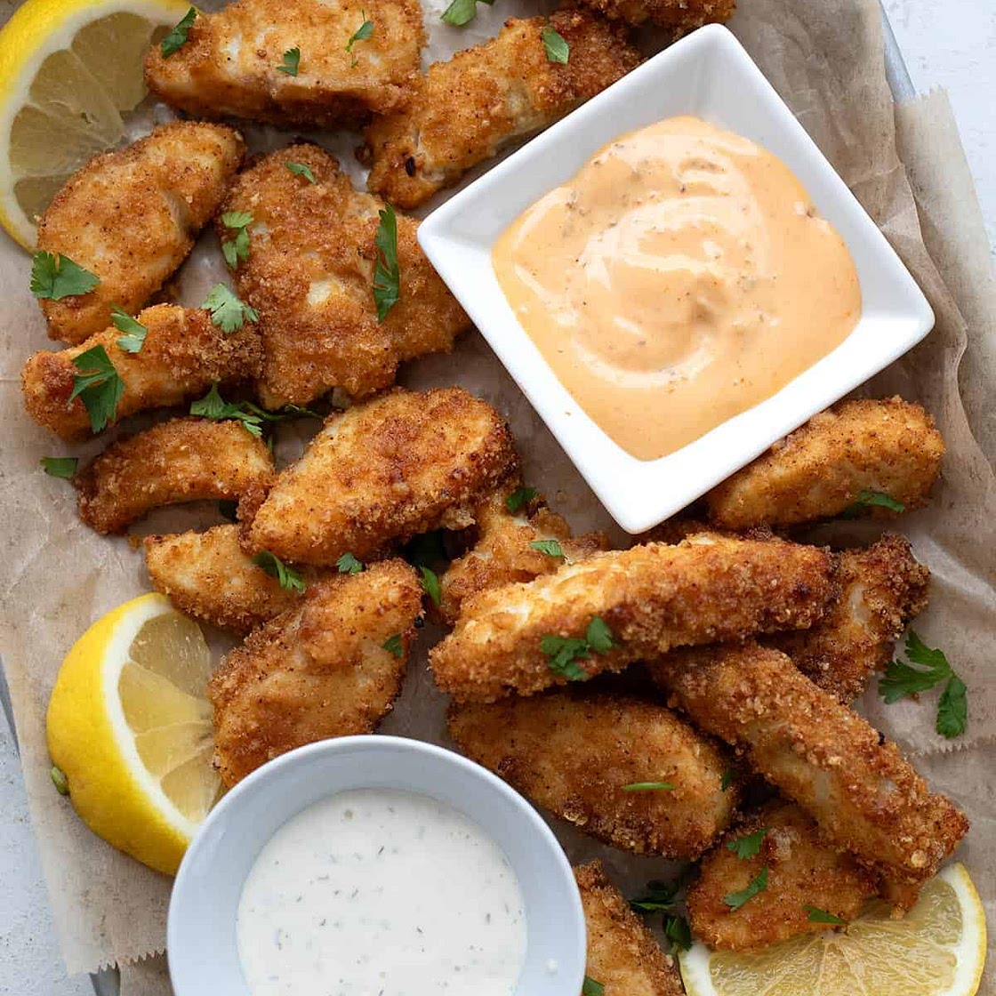 Keto Air Fryer Fish Sticks