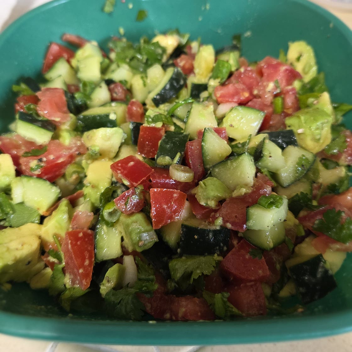 Tomato Cucumber Avocado Salad