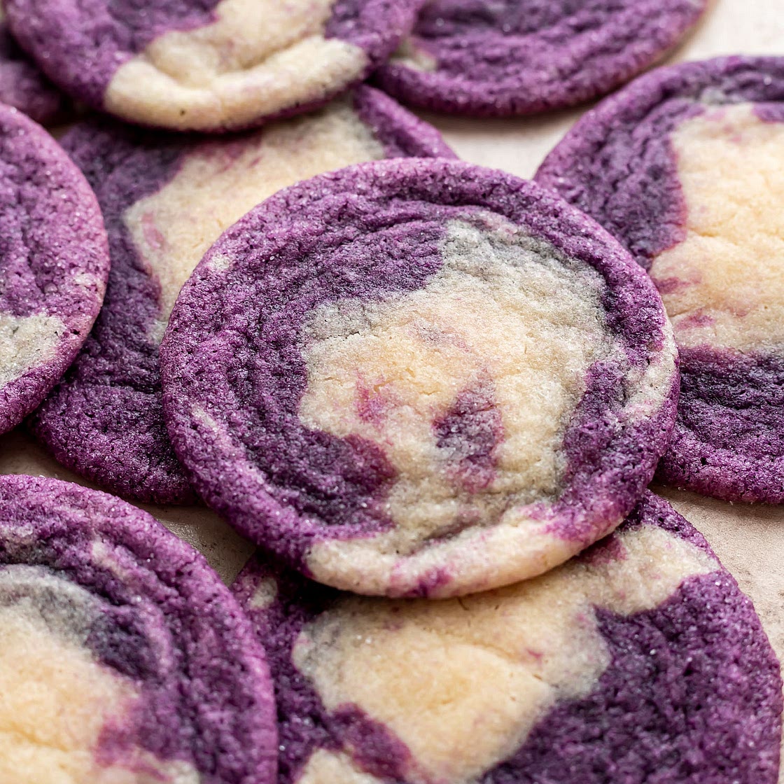 30-Minute Ube Marble Cookies