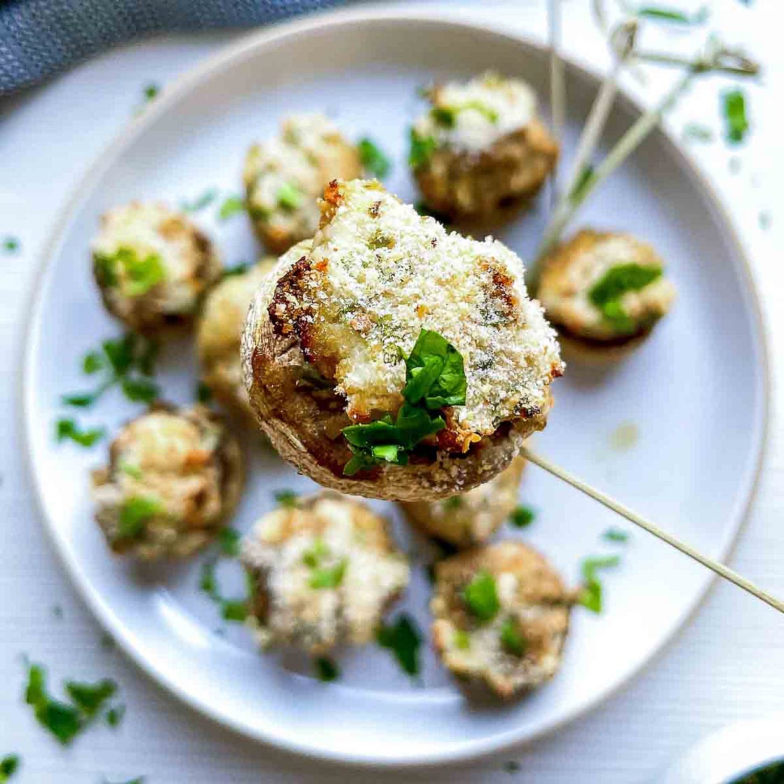 Herbed Cream Cheese Stuffed Mushrooms