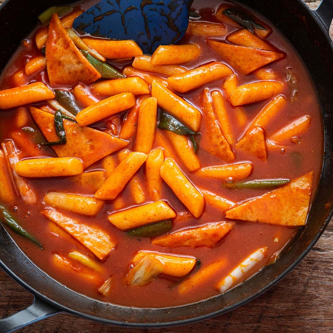 Authentic Tteokbokki (Korean Spicy Rice Cakes)