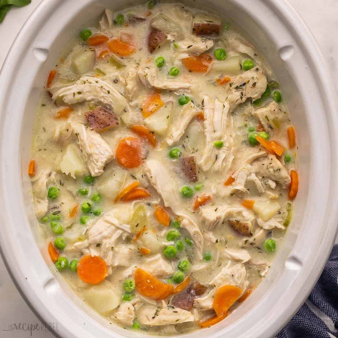 Slow Cooker Garlic Parmesan Chicken Stew