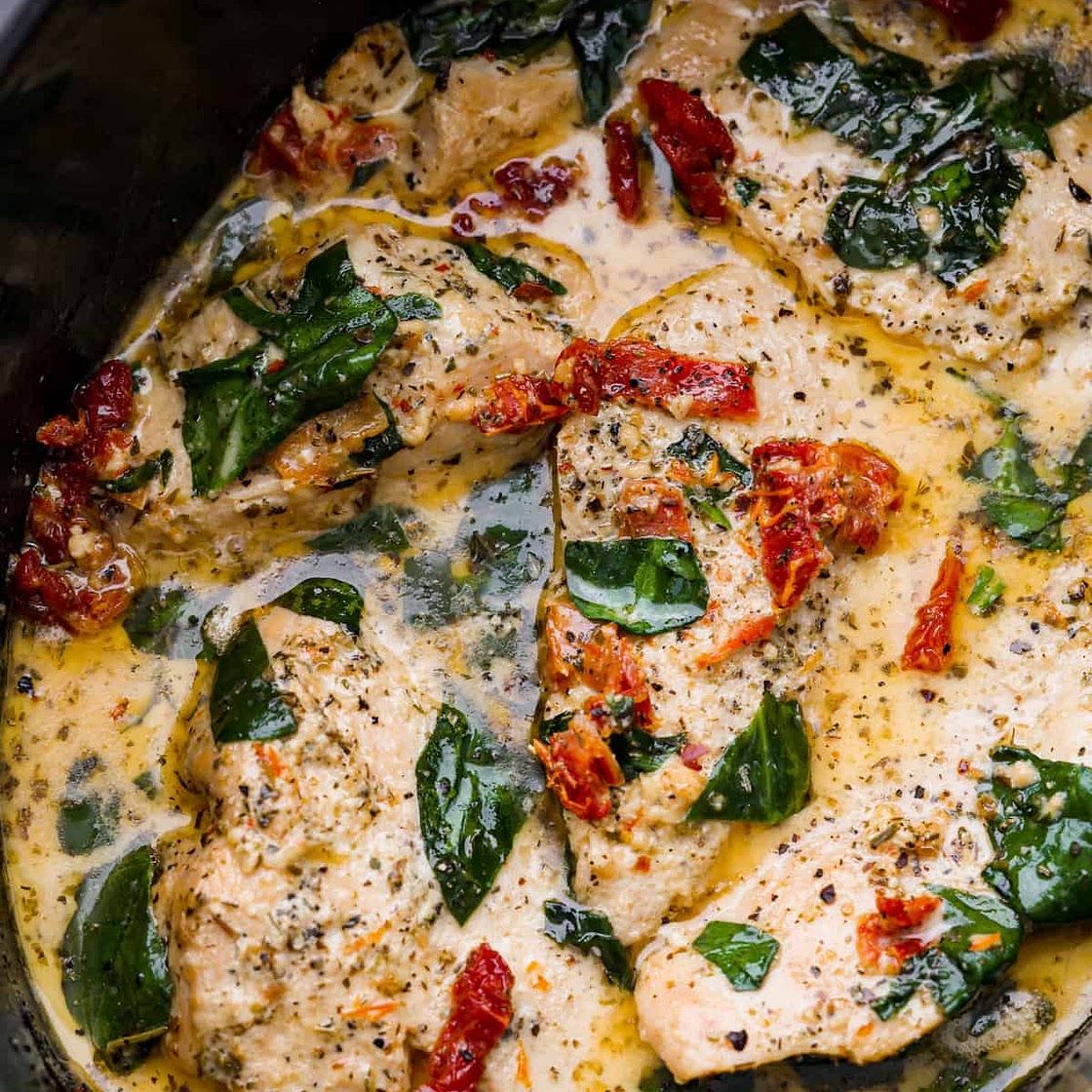 Crockpot Tuscan Chicken