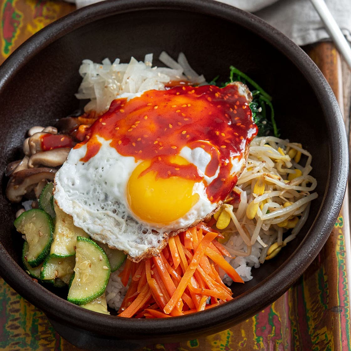 Ground Beef Bibimbap (Korean Mixed Rice Bowl)