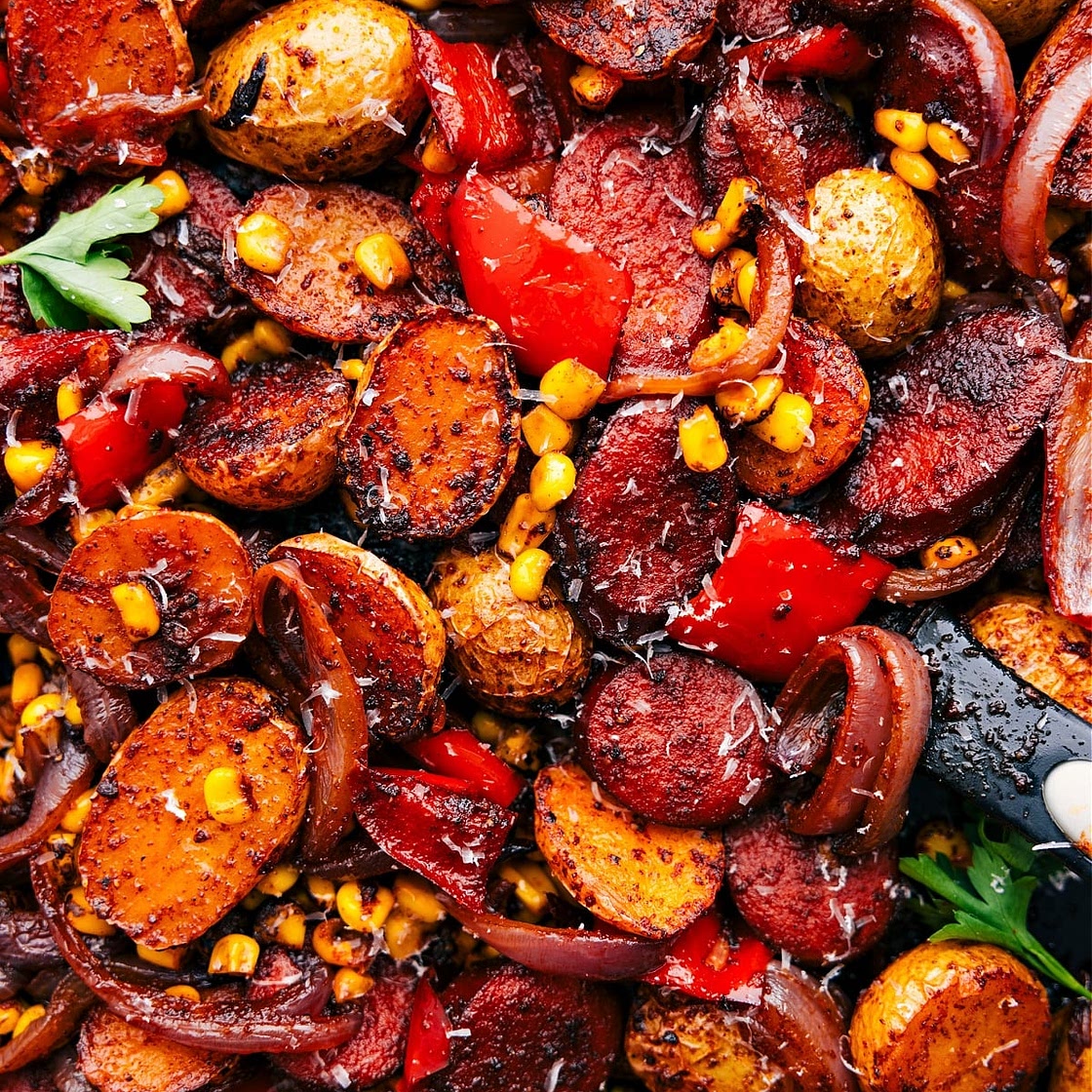 One Skillet Smoked Sausage And Potatoes