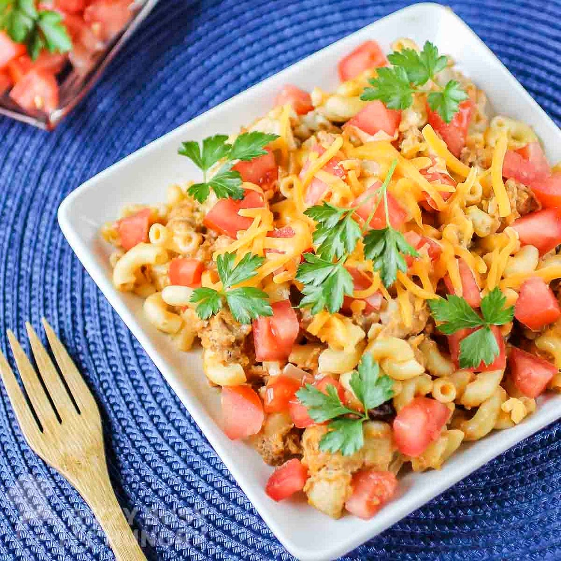 Crockpot Cheeseburger Macaroni Casserole