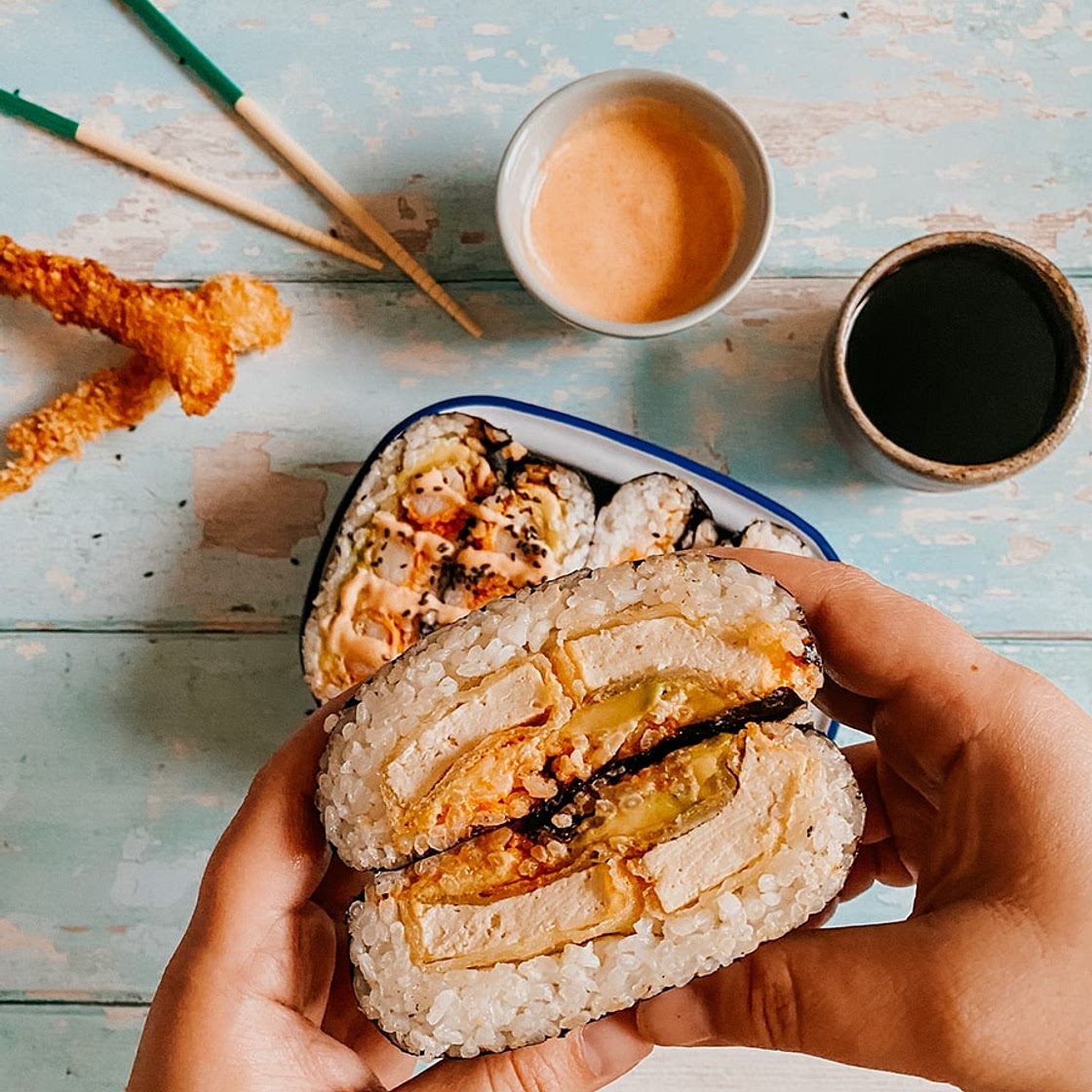 Onigirazu Rice Sandwiches - 2 ways