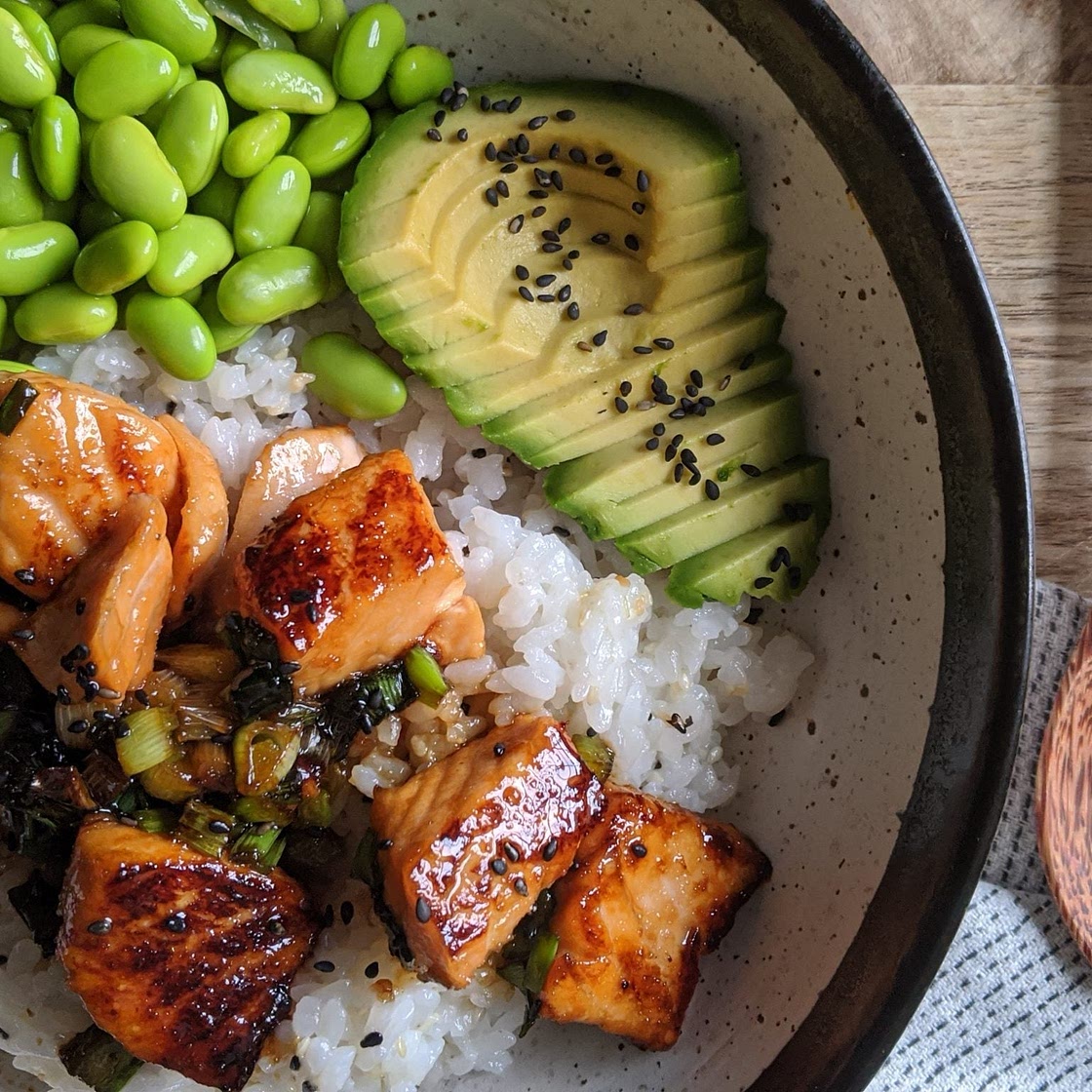 Teriyaki Salmon Sushi Bowl (GF)