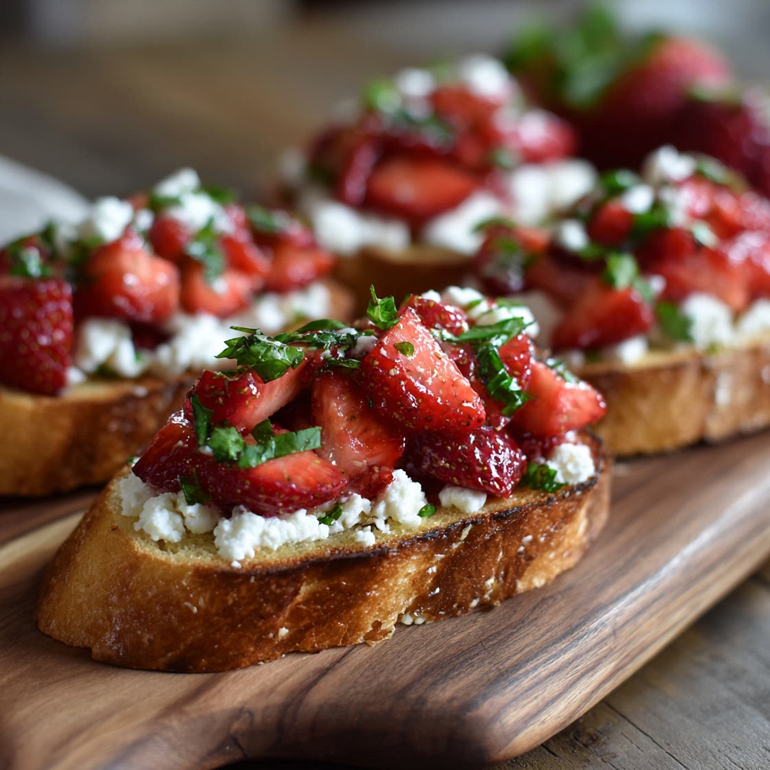 Strawberry Goat Cheese Bruschetta