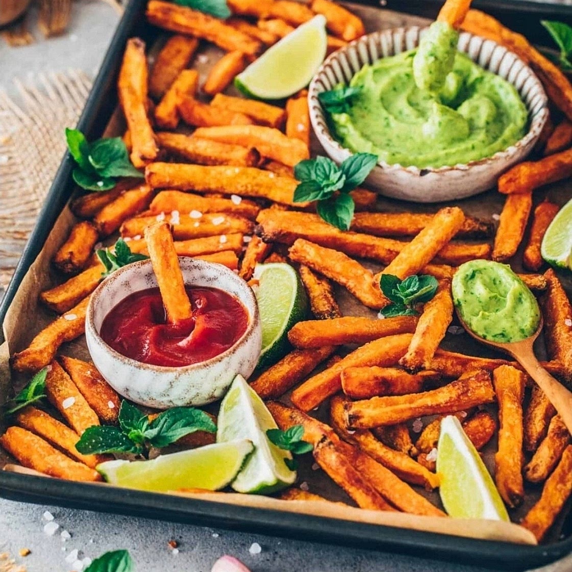 Gesunde Süßkartoffel-Pommes aus dem Ofen
