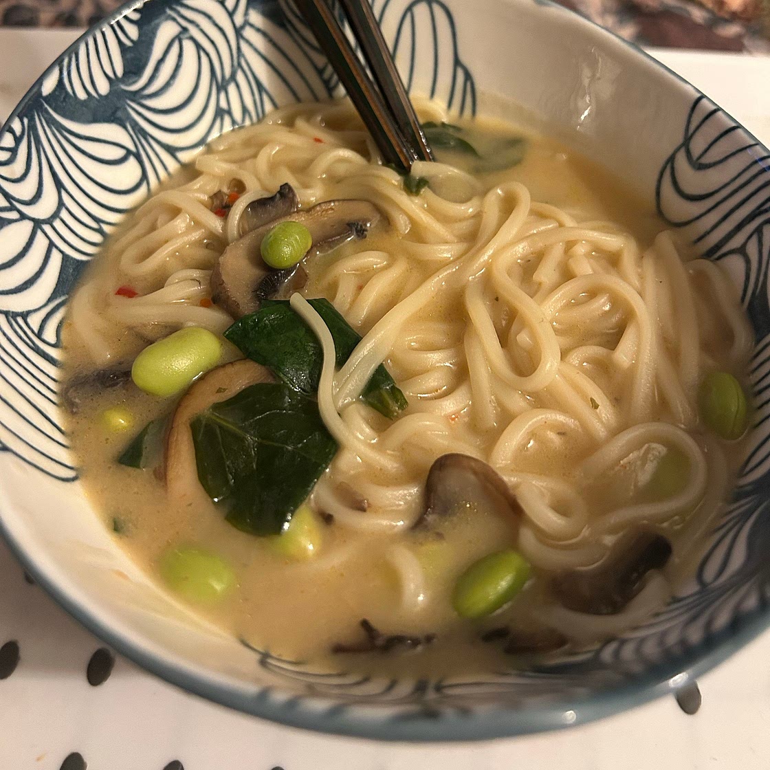 Vegan Creamy Mushroom Ramen