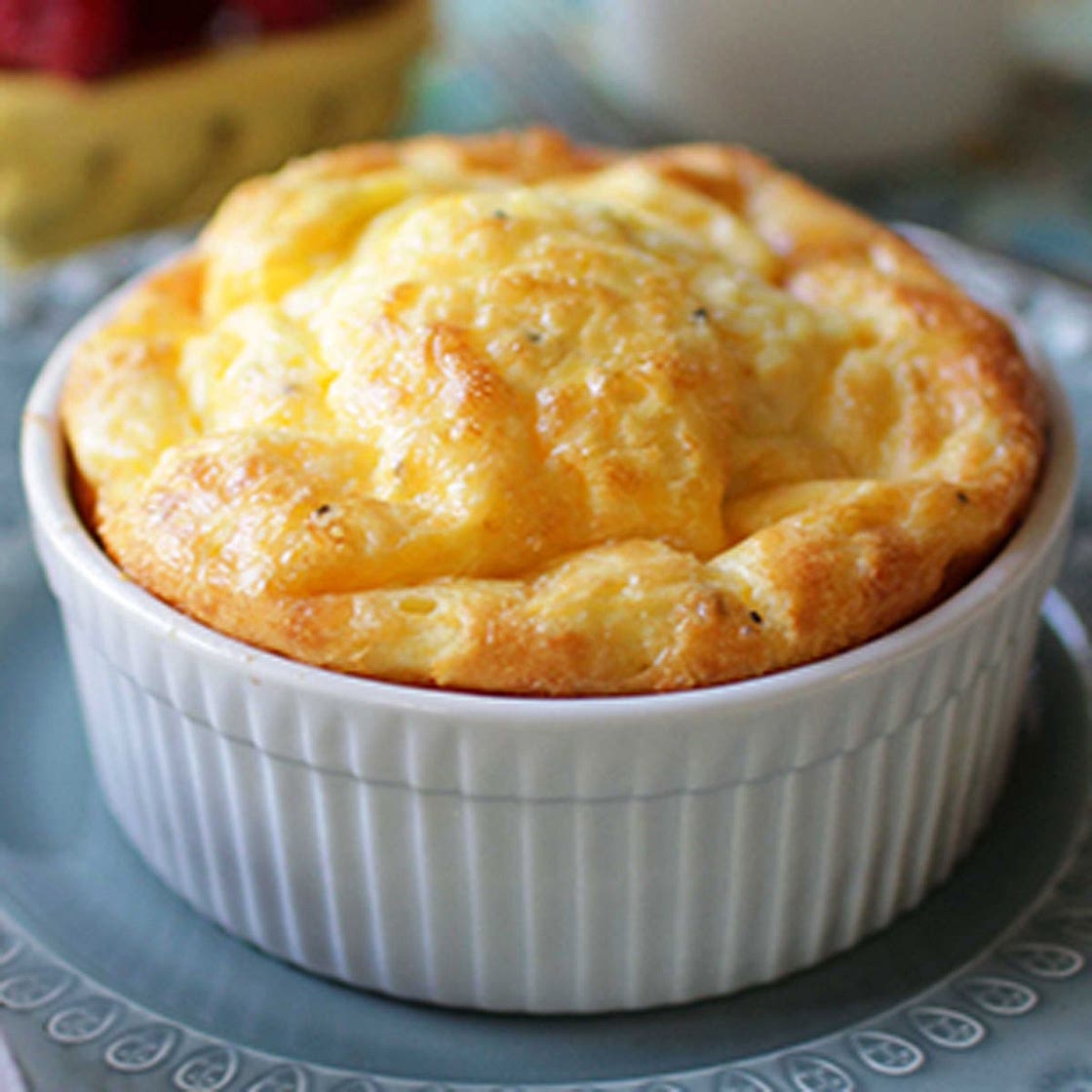 Cheesy Baked Eggs For One