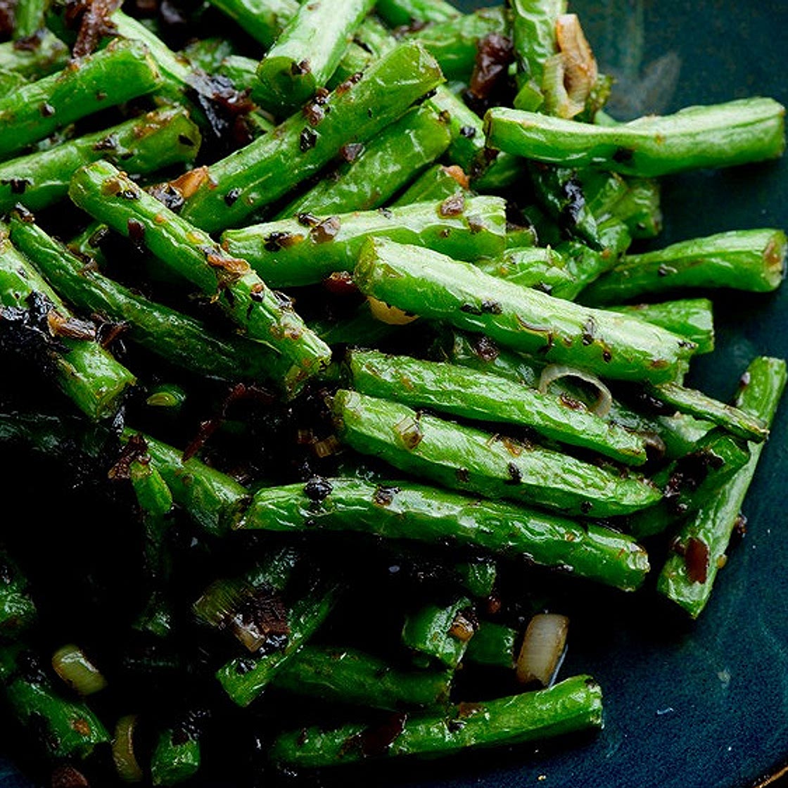 Haricots plats à l'asiatique