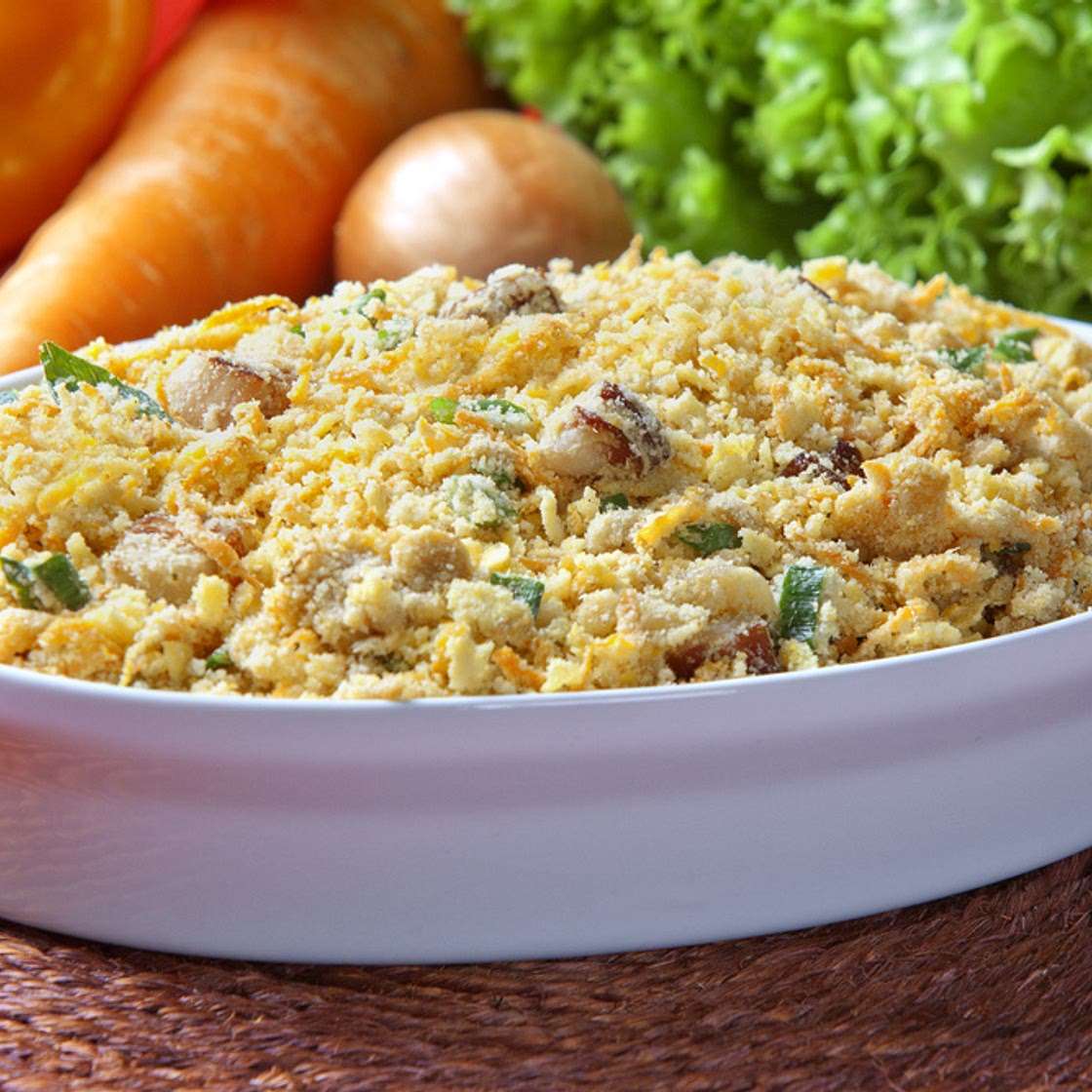 Farofa molhadinha de legumes