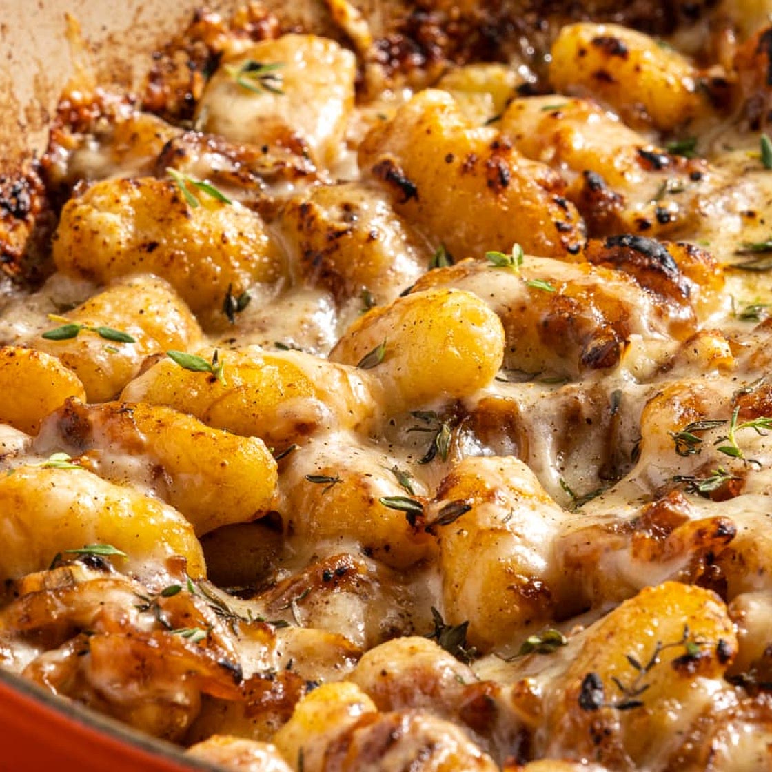 French Onion Skillet Gnocchi