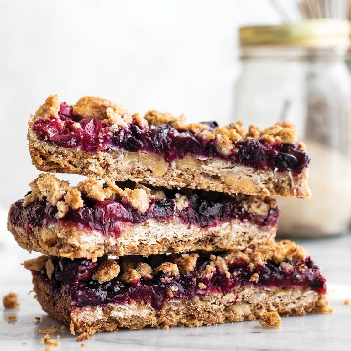 Vegan Low FODMAP Fruit Crumble Bars