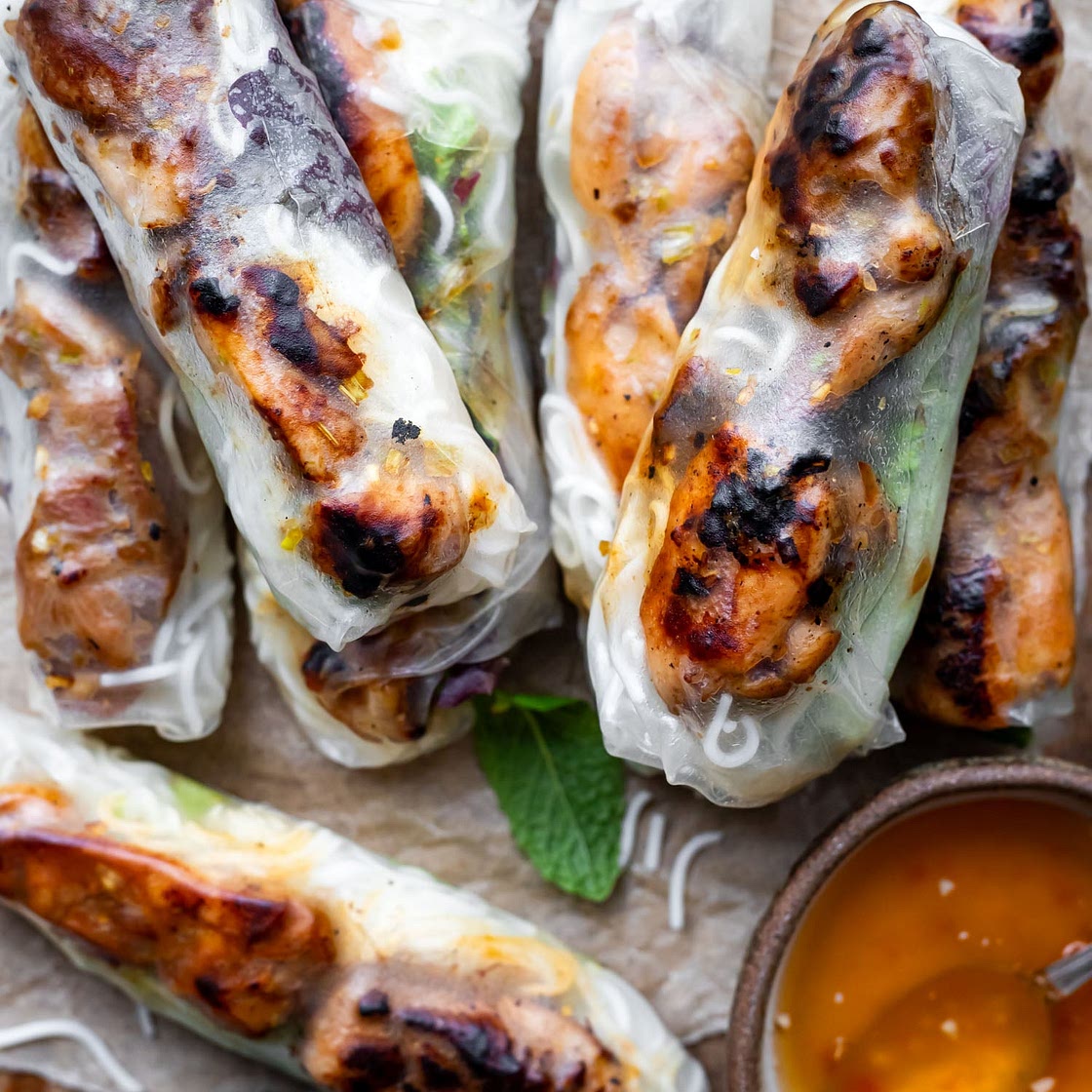 Fresh & Easy Lemongrass Chicken Spring Rolls
