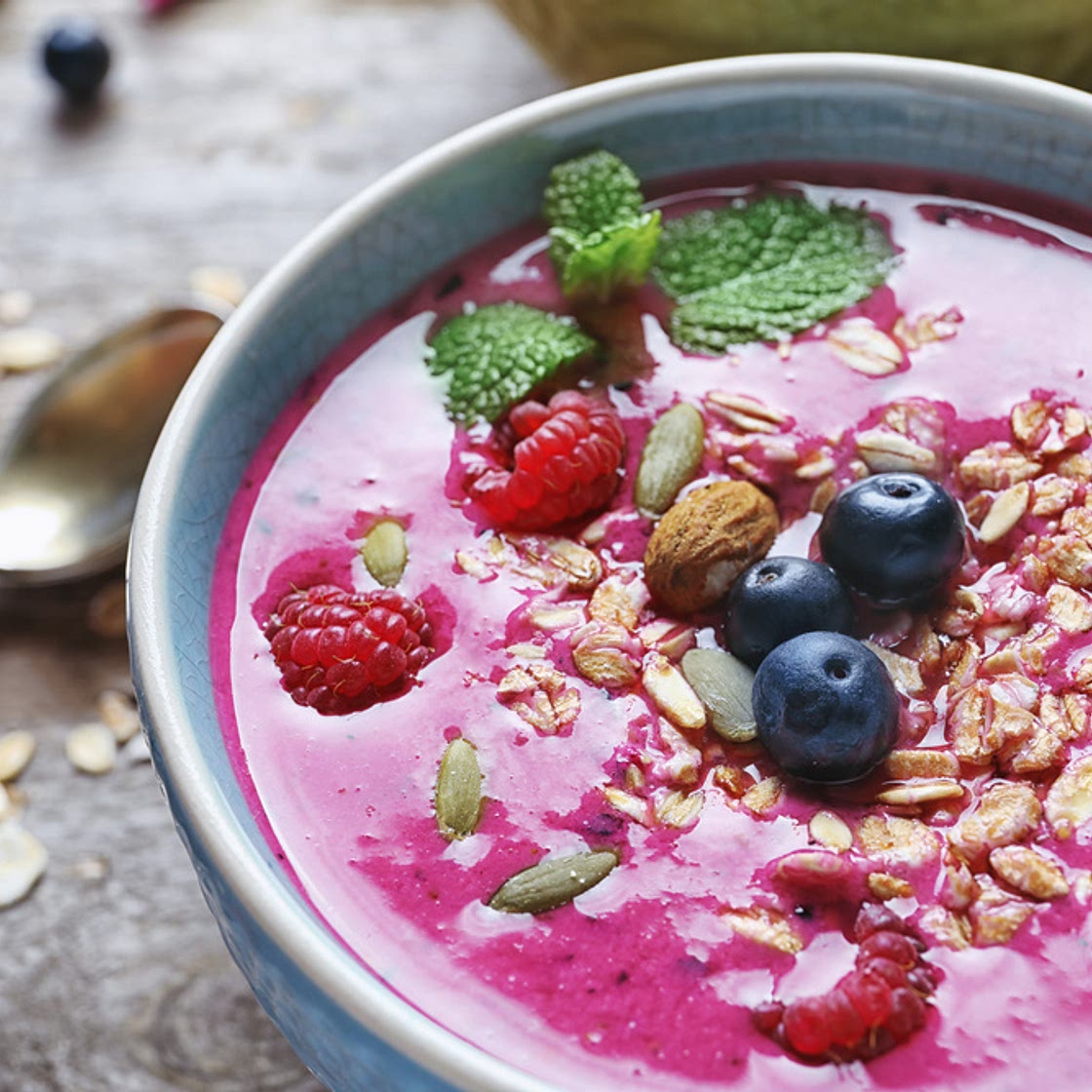 Iogurte com açaí energético