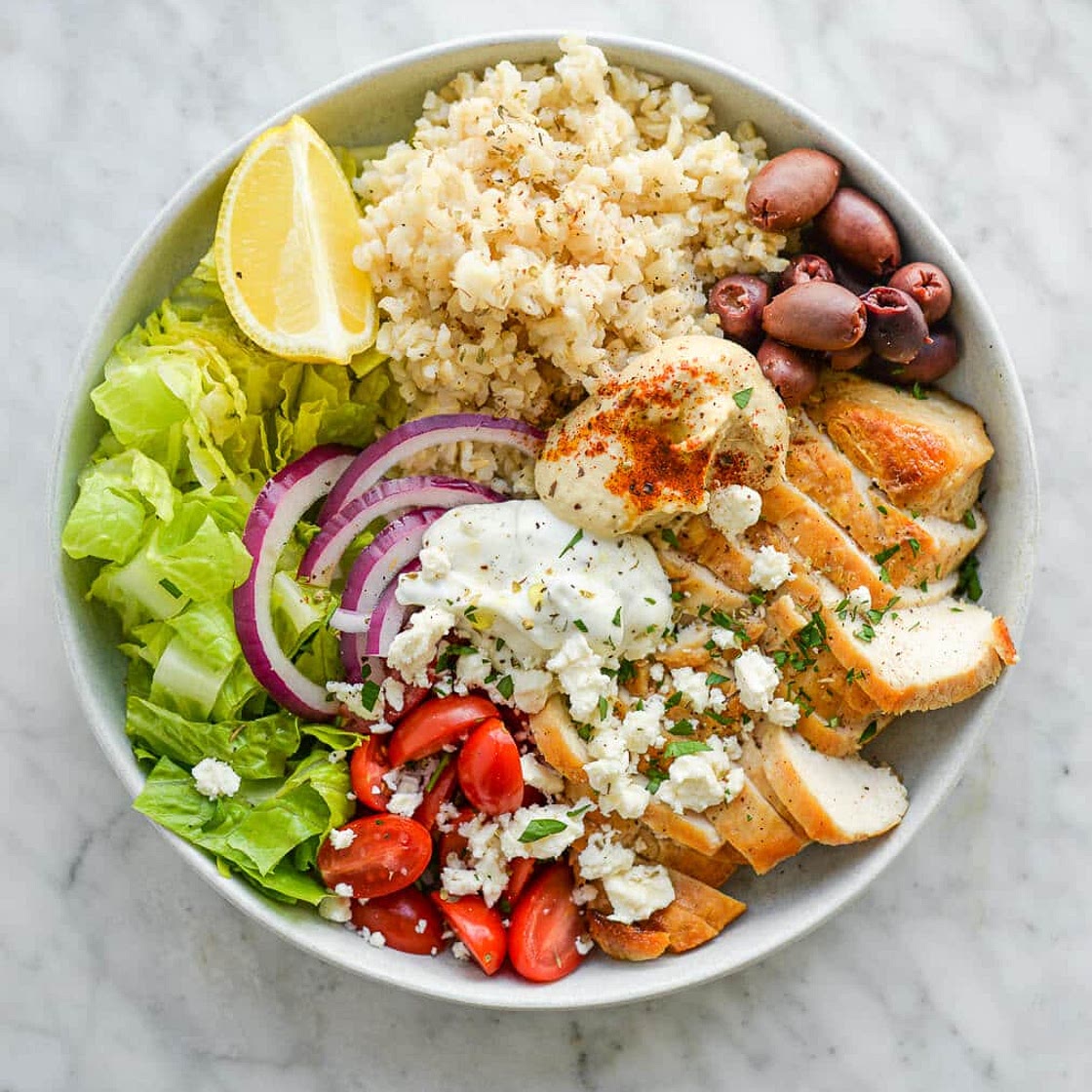 Greek Chicken Grain Bowl Recipe