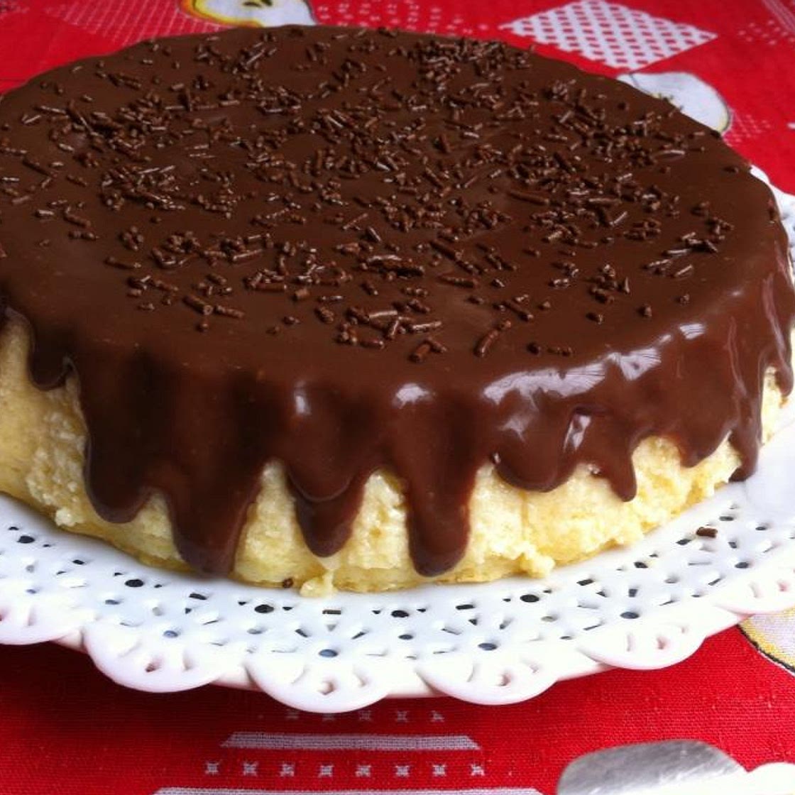 Cheesecake prático com ganache