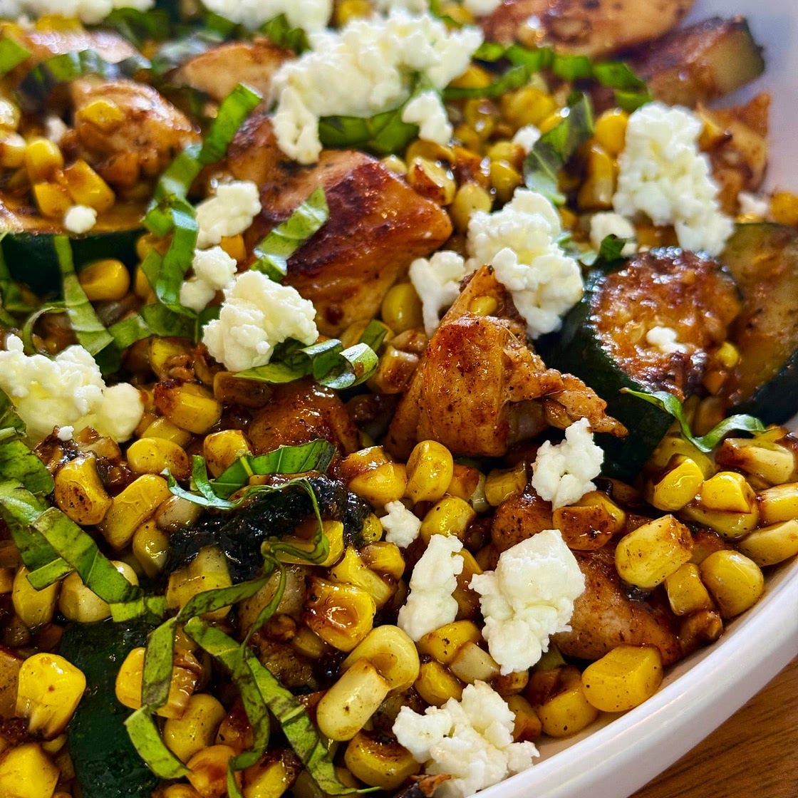 Blackstone Chicken Zucchini and Corn