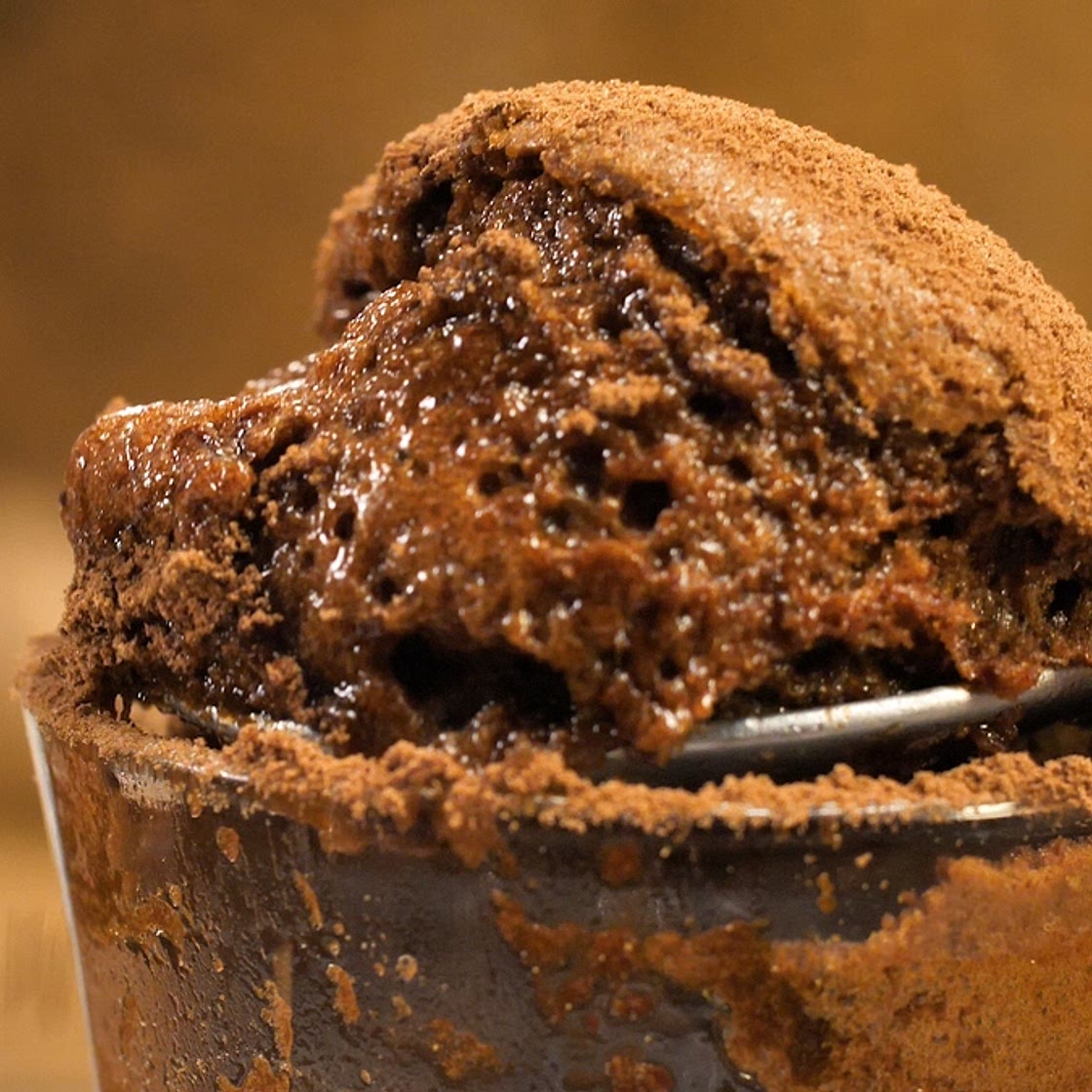 Minissuflê de chocolate