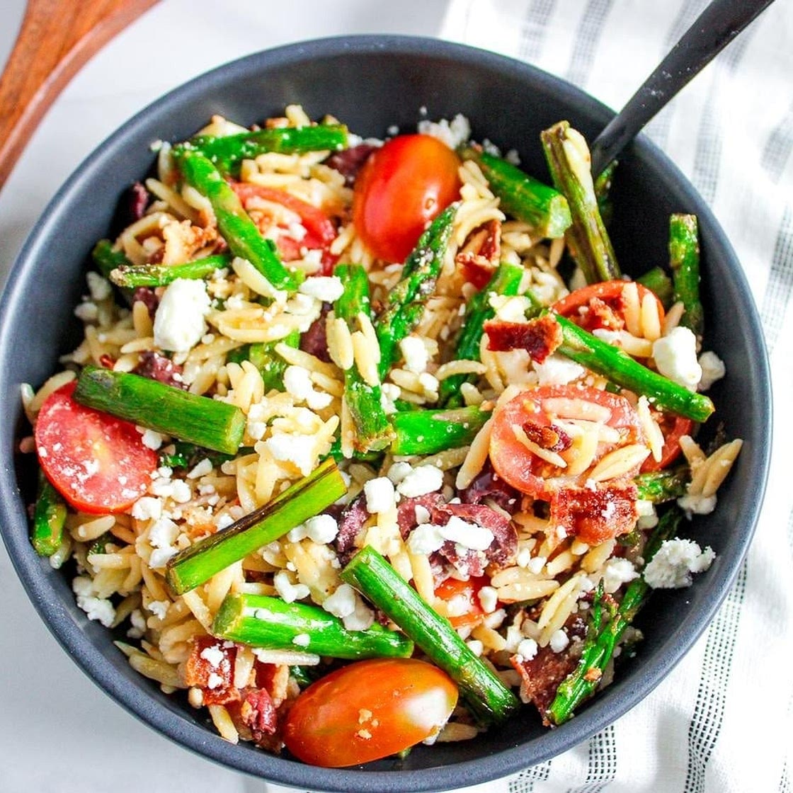 Asparagus and Bacon Orzo Salad Recipe