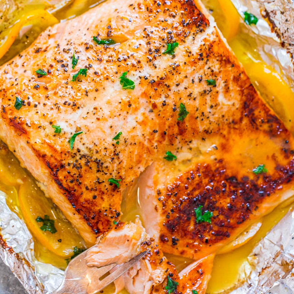Sheet Pan Lemon Garlic Butter Salmon