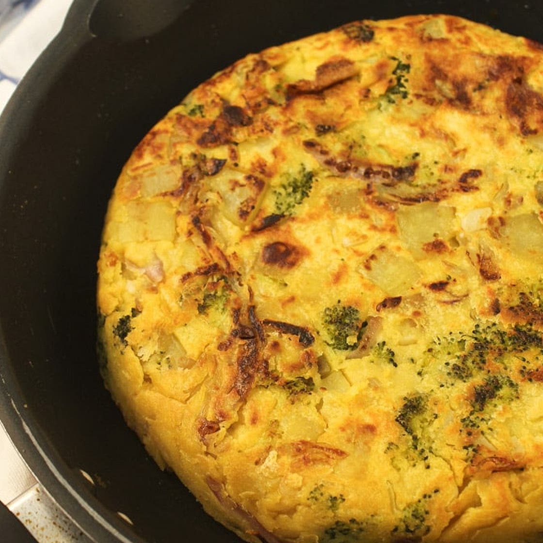Fritada de batata com azeitonas