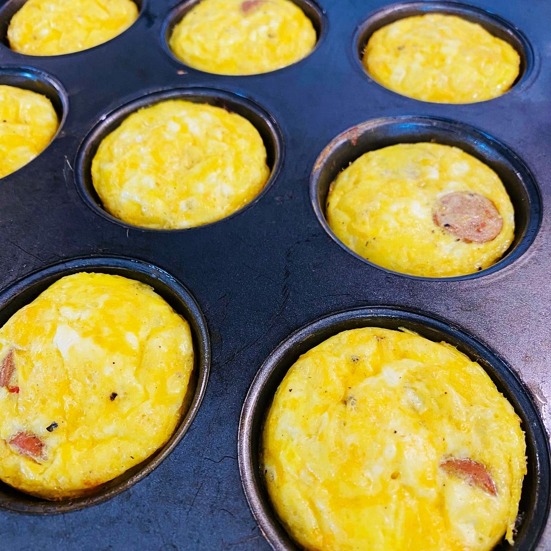 Cottage Cheese Sausage Egg Bites