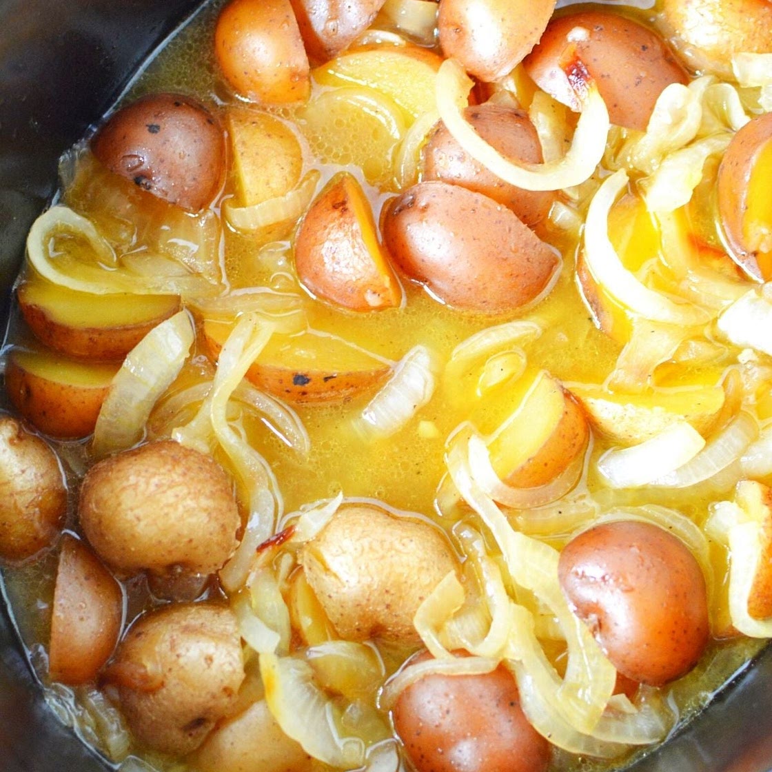 Crock Pot Potatoes and Onions