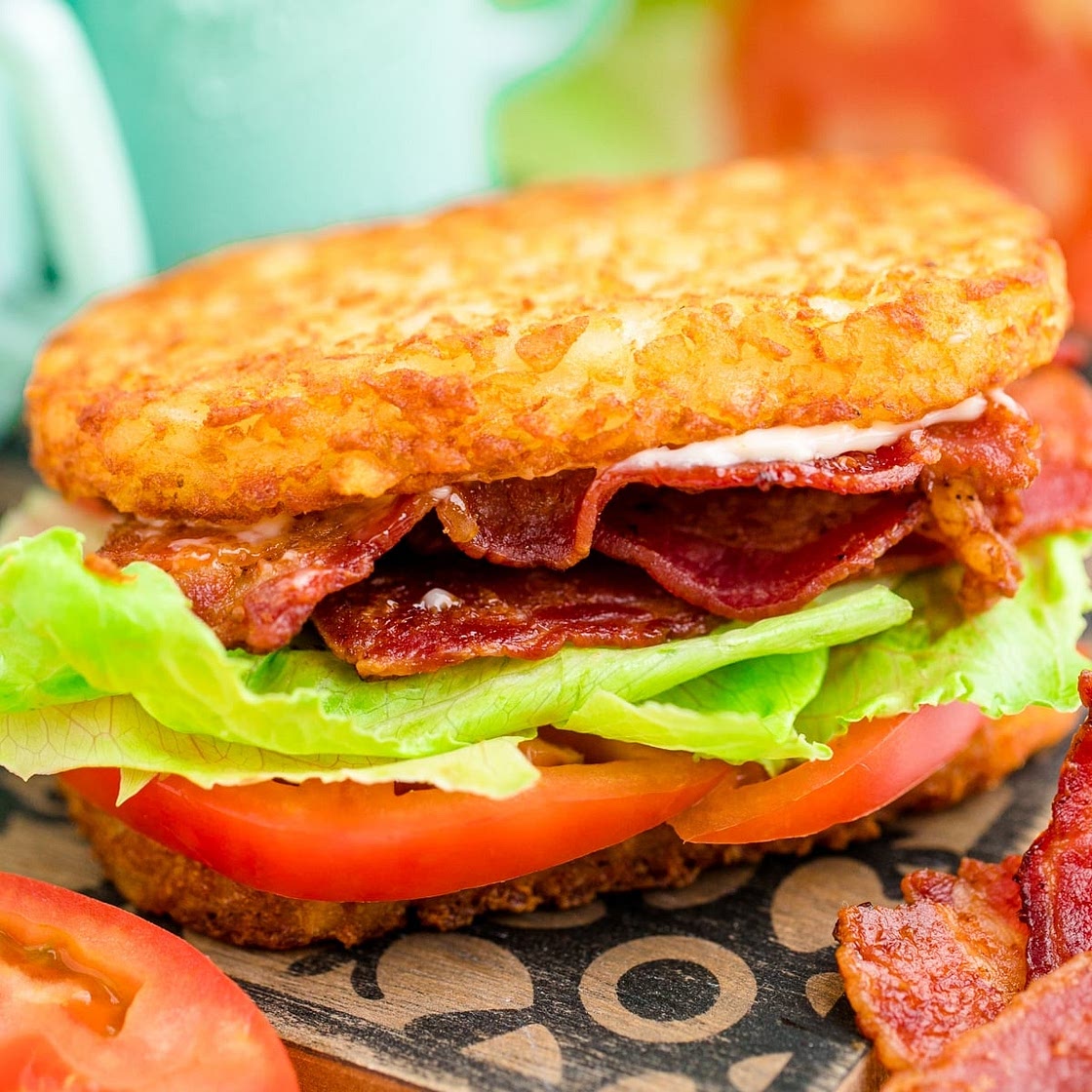 Air Fryer Hash Brown BLTs