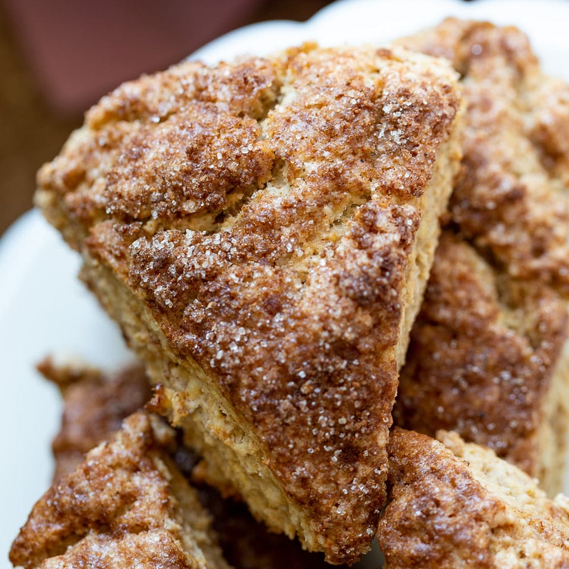 Vegan Churro Scones No Oil (Vegan Cinnamon Scones)