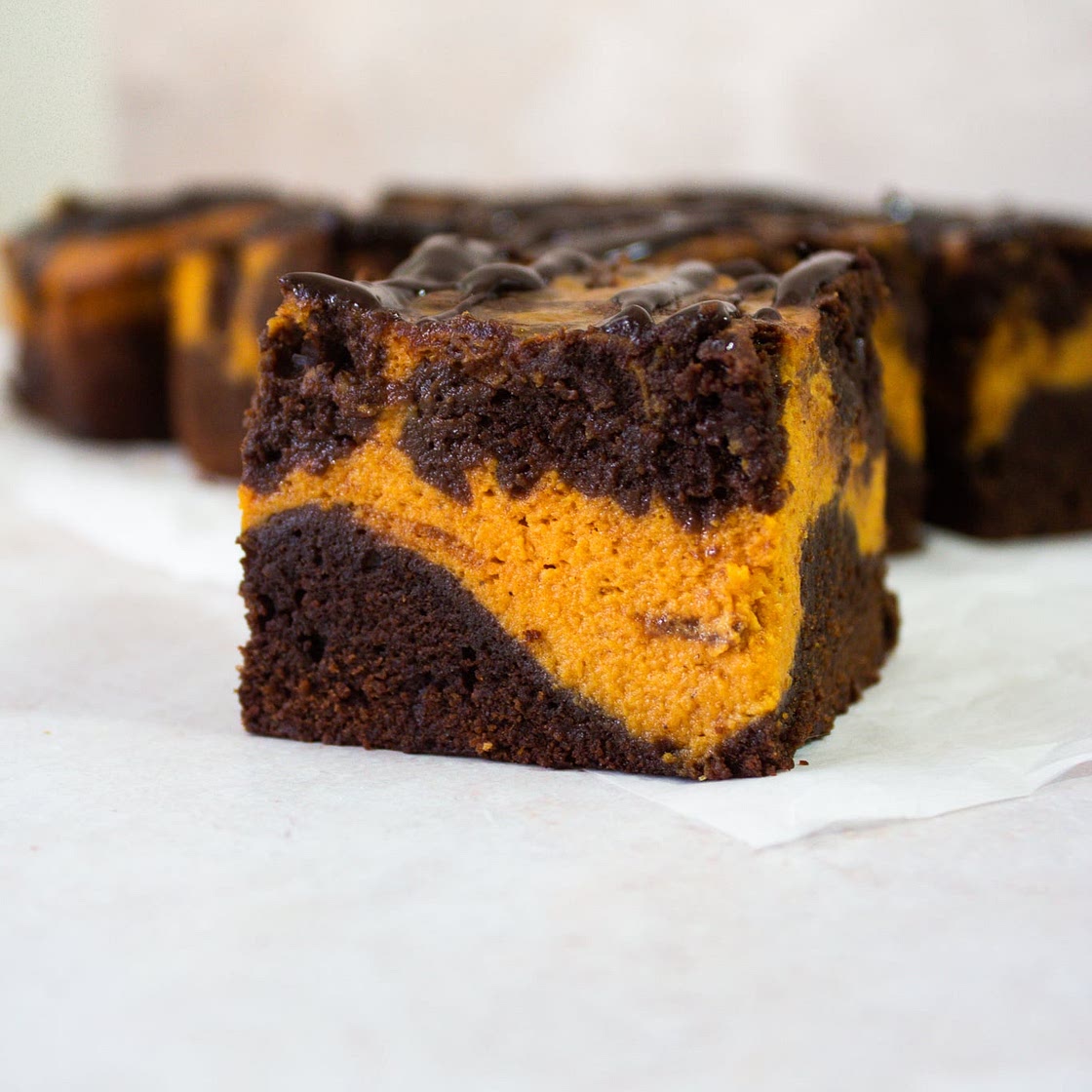 Condensed Milk Pumpkin Brownies