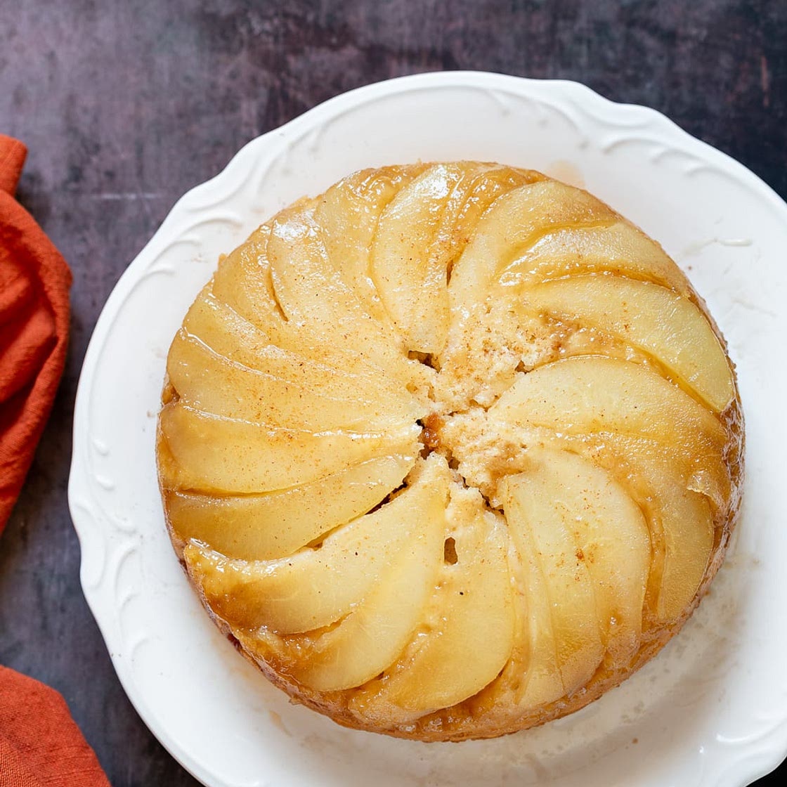 Vegan Pear Upside Down Cake
