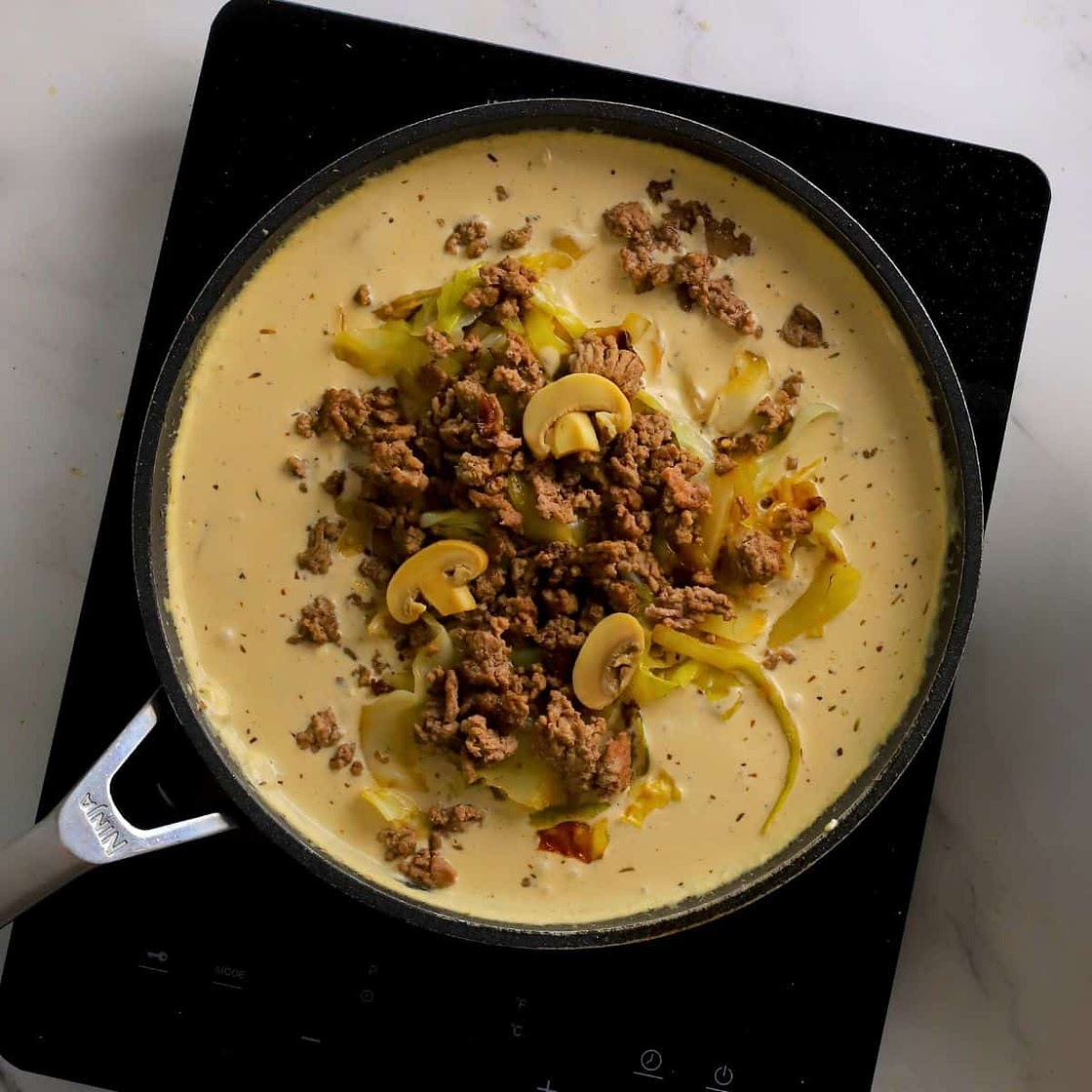 Low Carb Cabbage Beef Stroganoff