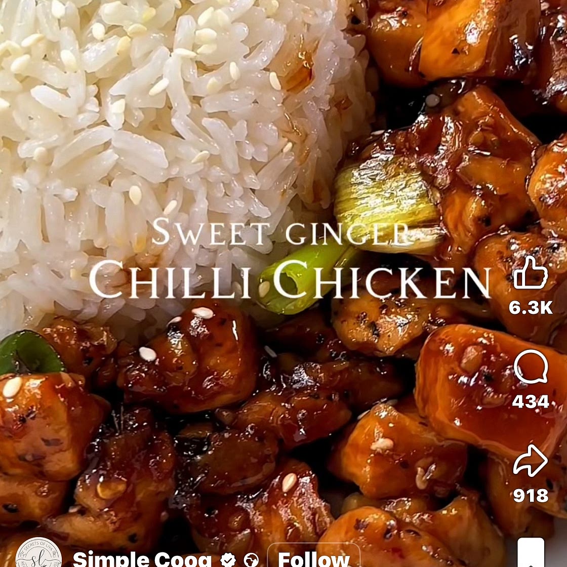 Sweet Ginger Chilli Chicken