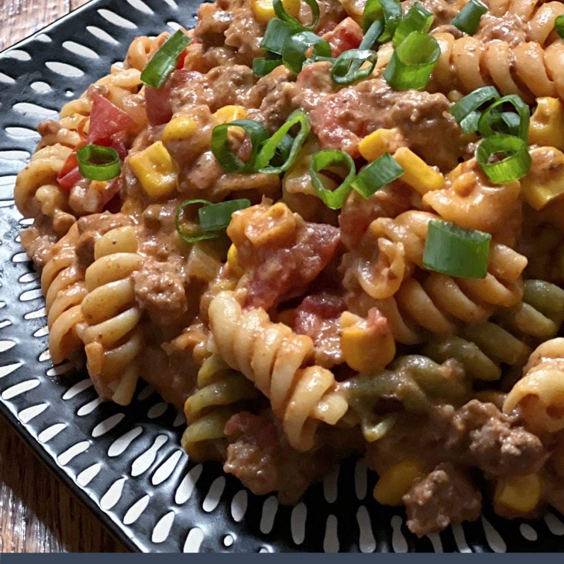 Weeknight Cheesy Taco Pasta