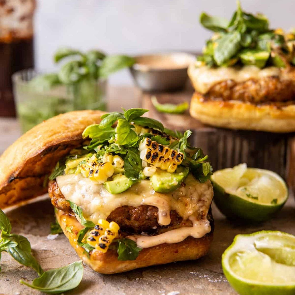 Chipotle Cheddar Chicken Burgers